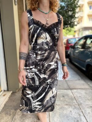 y2k abstract printed dress - Image 4
