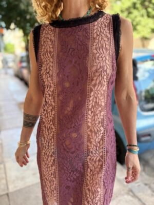 y2k stripped lace dress - Image 3