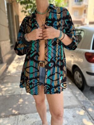 vintage unisex viscose boho shirt - Image 3