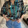 vintage unisex viscose boho shirt