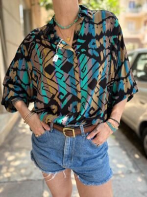 vintage unisex viscose boho shirt