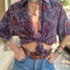 vintage unisex viscose patterned shirt