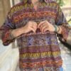 vintage unisex boho patterned shirt