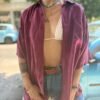 vintage unisex silk burgundy shirt