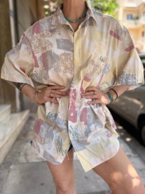 90's vintage unisex cotton patterned shirt