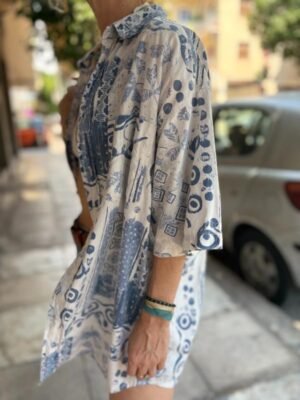 90's vintage unisex cotton patterned shirt - Image 3