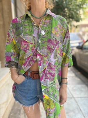 vintage unisex patterned shirt