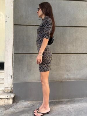 y2k New Look sparkling stretch mini dress with low back - Image 3