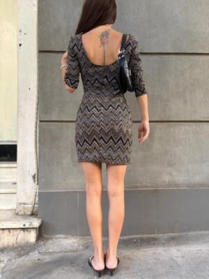 Alternative view of y2k New Look sparkling stretch mini dress with low back