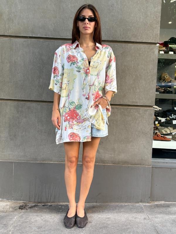 90's vintage abstract patterned shirt