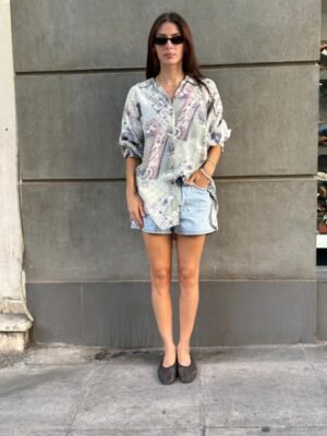 90's vintage abstract patterned shirt