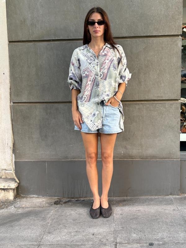 90's vintage abstract patterned shirt