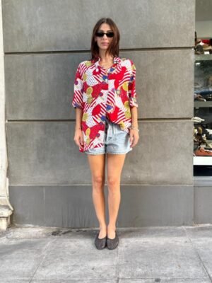 90's vintage abstract patterned shirt