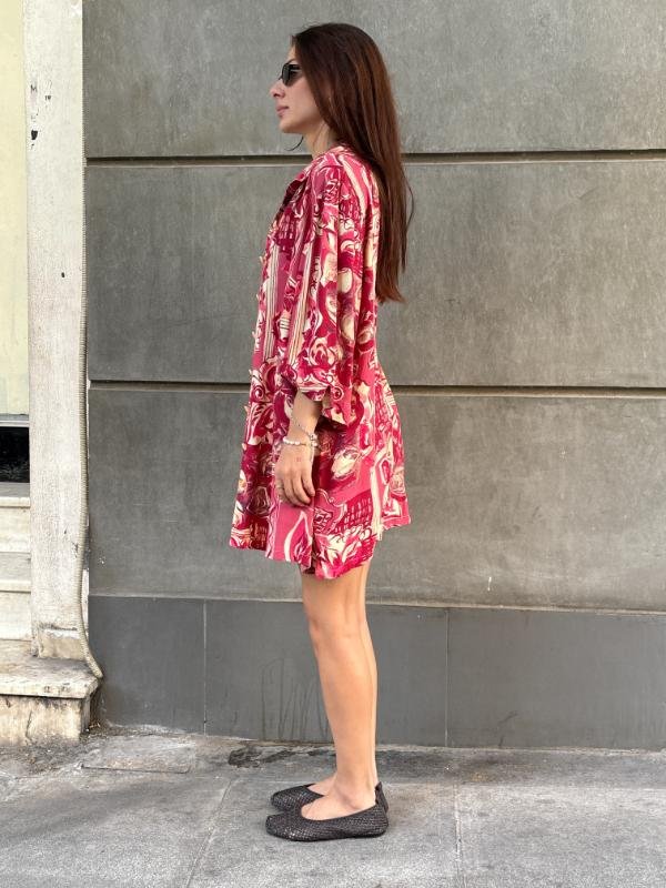 90's vintage abstract patterned oversize shirt - Image 3