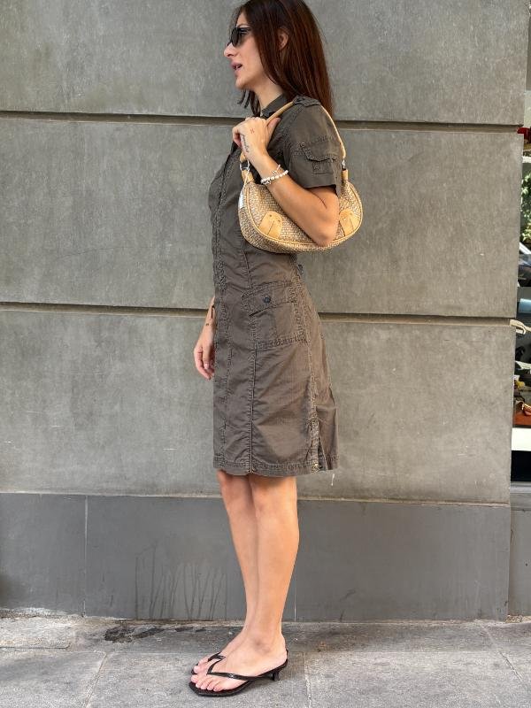 y2k khaki utility dress - Image 4