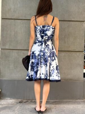 Alternative view of y2k cotton cocktail floral A line dress
