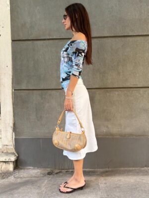 y2k floral mesh top with sequin details - Image 3