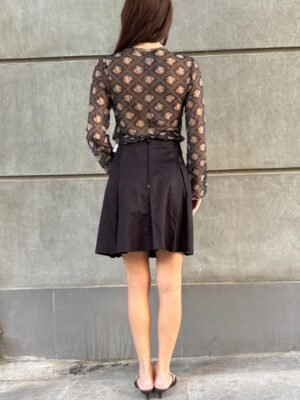 Alternative view of y2k sheer floral top with deep V neck