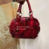 y2k red shiny bulky bag