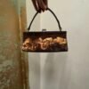 vintage sparkling brown sequin bag