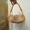 y2k woven beige shoulder bag