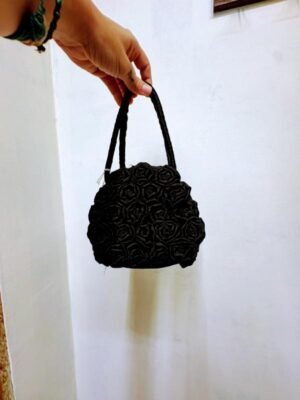 vintage 3d flower small size handbag