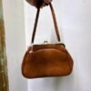 vintage cinnamon brown small size handbag
